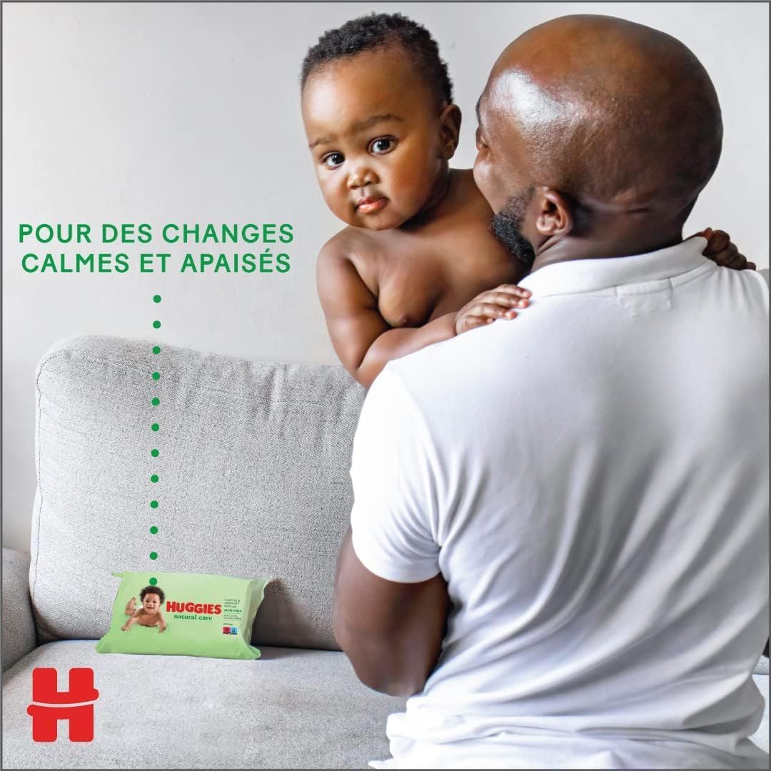 Huggbaby lingettes bébé Natural Care - 10 paquets de 56 lingettes (560 lingettes)