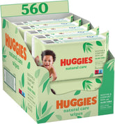 Huggbaby lingettes bébé Natural Care - 10 paquets de 56 lingettes (560 lingettes)